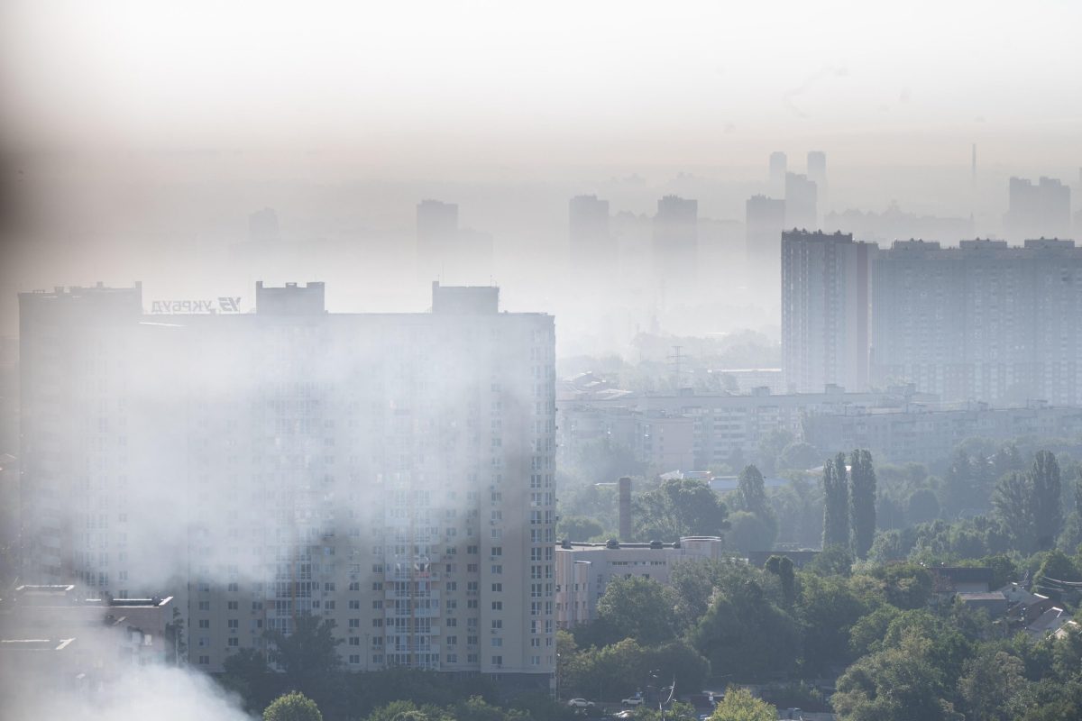 KYIV, UKRAINE - JUNE 02: Smoke rises after a Russian drone and missile attack in Kyiv, Ukraine on June 02, 2026. Danylo Antoniuk / Anadolu