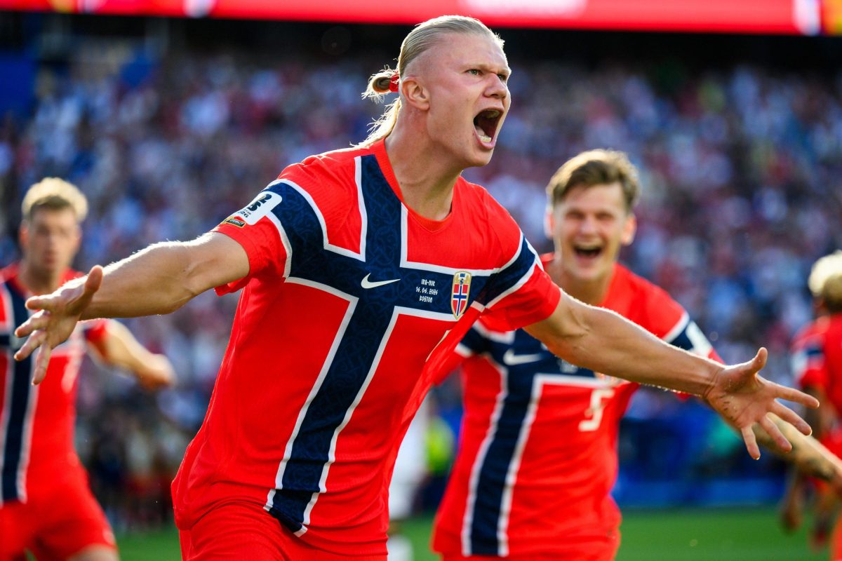 260616 Erling Braut Haaland of Norway celebrates after scoring 1-0 during the FIFA World Cup 2026 group stage football match between Iraq and Norway on June 16, 2026 in Foxborough. Photo: Jon Olav Nesvold / BILDBYRÅN / COP 217 / VG0955 bbeng fotboll football soccer fotball vm fotbolls-vm fotball-vm fotbolls-vm 2026 fifa world cup 2026 norge norway iraq irak jubel