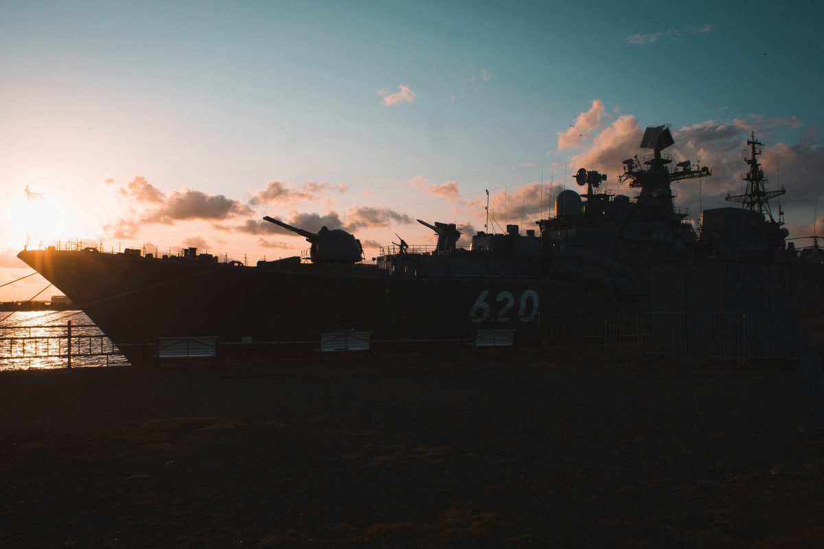 Russian warship conducts firing drills off British Coast